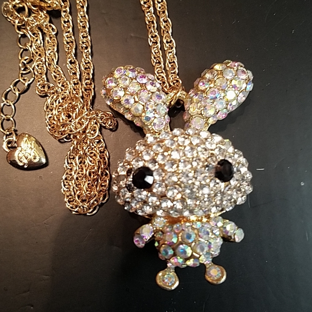 Absolutely adorable iridescent and clear crystal b